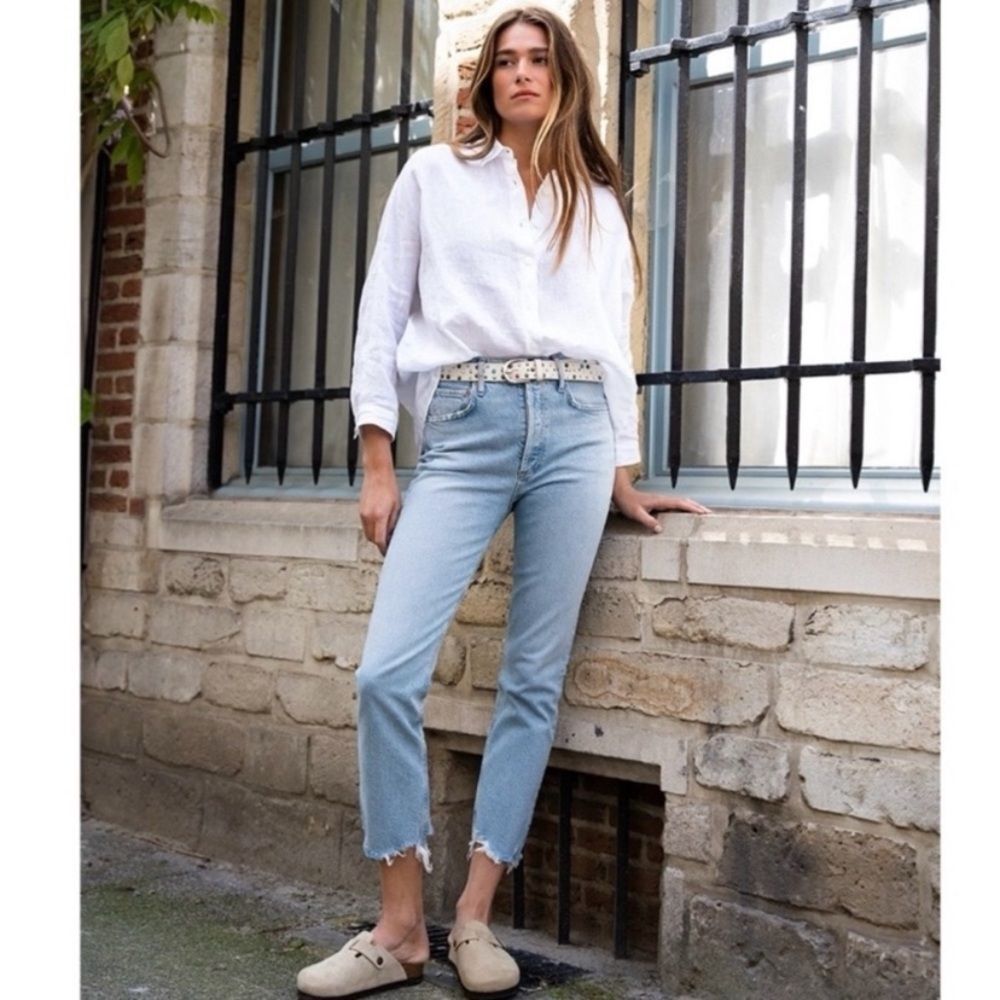 AGOLDE Riley High Rise Crop Jeans
